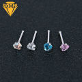 （New）3Pc Noe tud tar Heart tainle teel Cubic Zircon Noe Ring for Party. 