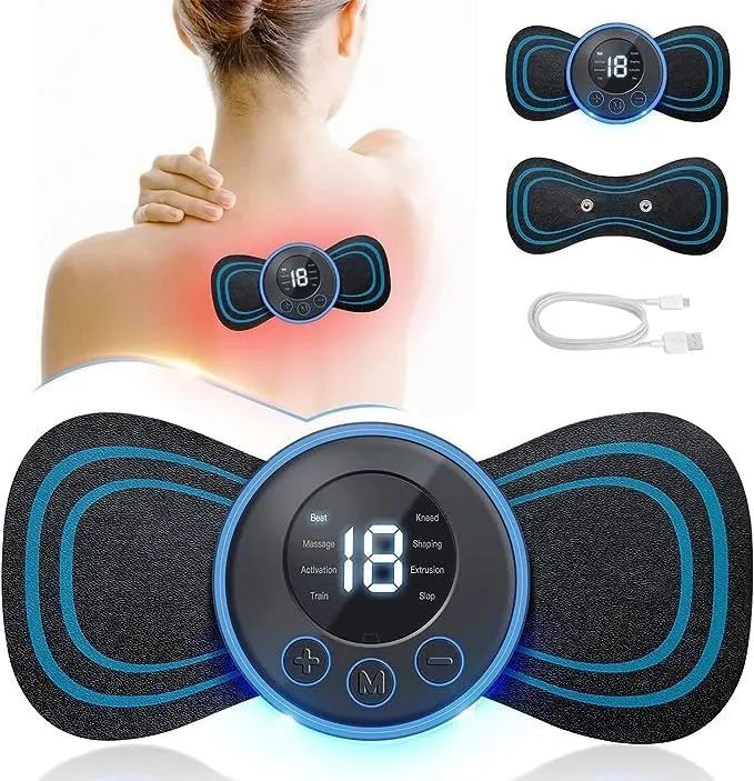 EMS%20Mini%20Pain%20Relief%20Massager%20Machine%208%20Mode%20&%2019%20Strength%20Level%20Mini%20EMS%20Butterfly%20Massager%20For%20Shoulder,%20Legs,%20Neck%20Massager%20With%20LDC%20Monitor%20&%20USB%20Cable%20-%20Image%202