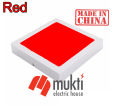 Imported China 12 Watt Square Surface Panel Red Color Down led light Wall Mounted Ceiling 12W. 