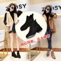 Bootie women's autumn winter fashion martin boots women's low heel flat short boots cotton boots women's single boots. 