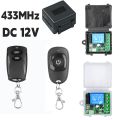 433 Mhz Universal Wireless Remote Control Switch DC 12V 1CH Relay Receiver Module and RF Transmitter Electronic Lock Control Diy.