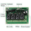 DC 12V 4 Channel 4CH Wireless RF Remote Control Switch 2 Transmitter 443.92MHz with Receiver DIY Tool. 
