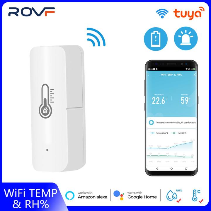 ROVF - Tuya Wifi Temperature And Humidity Sensor - Indoor Hygrometer ...