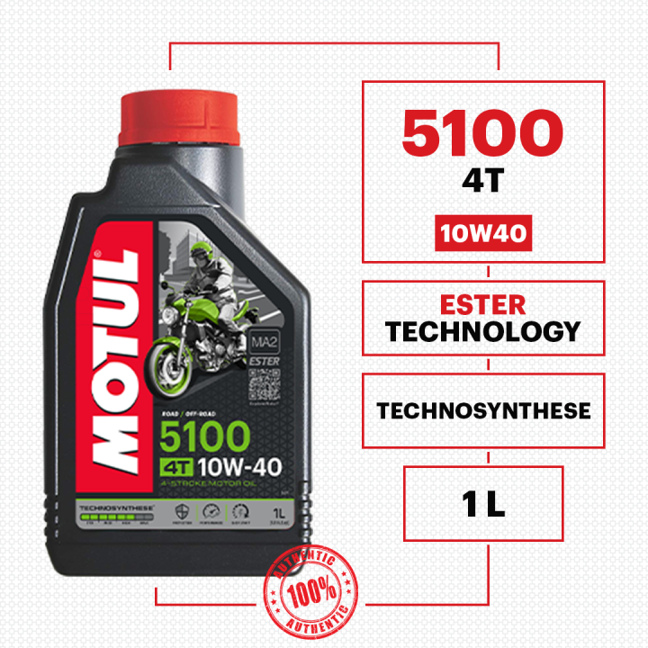 MOTUL%205100%204T%20Technosynthese%2010W40%20Motor-cycle%20Engine%20Oil%201%20Liter%20-%20Image%204