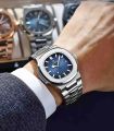 Inspired by podeghar 613 Luxury Watch Business Waterproof Male Clock Luminous Date Stainless Steel Square Quartz Men Watch. 
