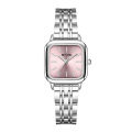 Stainless Steel Watch Women's Ins Style Simple Student Quartz Watch Casual Fashion Versatile Luxury Small Square Wristwatch. 