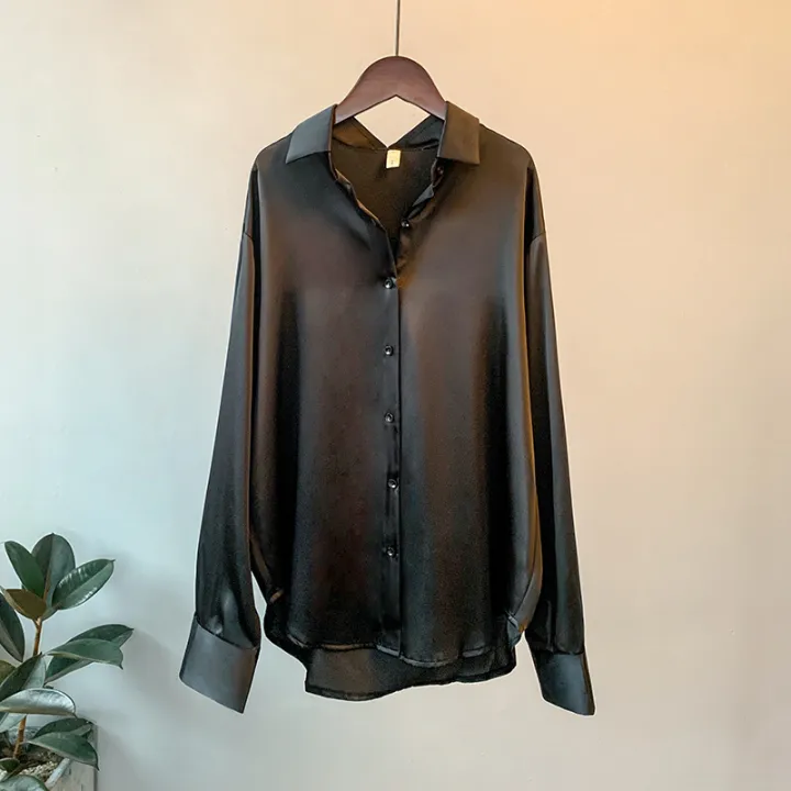 Women%20Button%20Up%20Satin%20Silk%20Shirt%20%20Fashionable%20Tops%20-%20Blouse%20For%20Women%20-%20Image%206