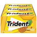 Trident Sugar Free Gum, 12 Packs of 14 Pieces (168 Total Pieces) (Pineapple). 