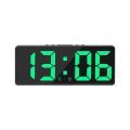 Colorful Digital Alarm Clock Fonts Led Large Character Electronic Clock Bedside Table Alarm Clock 3 Alarm Settings Voice Control.