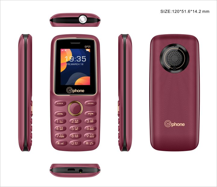 Gphone, Model GP21, 1.77'', 1000 mah Battery, 1 years warranty.