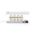 Orico OSC-4A4U-UK Surge Protector 4 UK Socket with 4 USB Charging Port 4A with UK adapter Home Office Power Strips. 