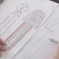 Women Fashion Drawing Ruler Figure Template for Illustration Sketch Template cnx. 