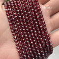 Chain Chain Chain Woman IY Bracelet Necklace Facet Bead Sparkle Brazilian Red Stone Natural AAA Garnet 4 Millibright Gemstone for Jewelry Making D. 