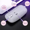 R8 Wireless Rechargeable Mouse With RGB Lighting, Silent-DPI Button having Light On Off Switch. 