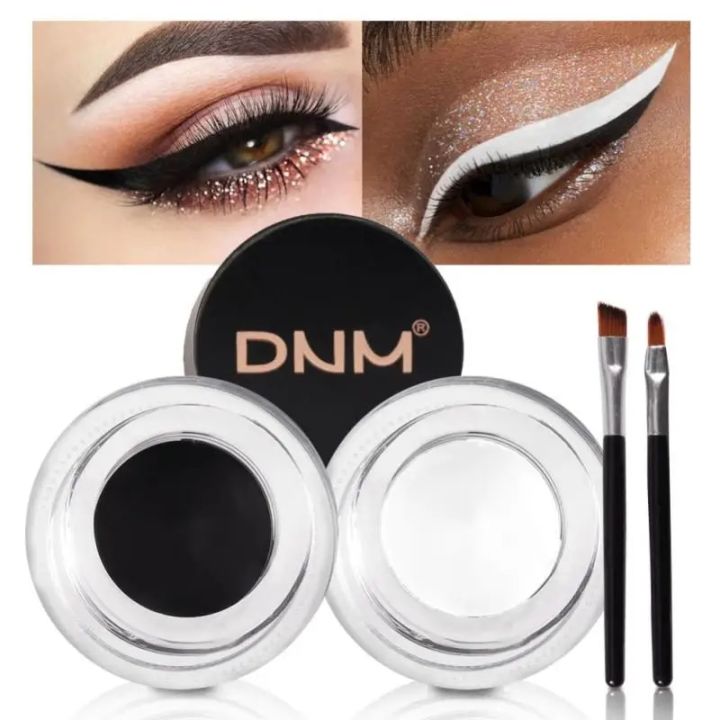 2pcs%20White%20+%20Black%20Gel%20Eyeliner%20Make%20Up%20Waterproof%20Cosmetics%20Set%20Eye%20Liner%20Makeup%20Eye%20Maquiagem%20With%202%20Brushes%20Loser%20Lione%20-%20Image%207
