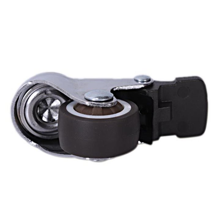4Pcs%20Mini%20Small%20Casters%201%20Inch%20M8X15Mm%20Tpe%20Silent%20Wheels%20With%20Brake%20Universal%20Casters%20Wheel%20For%20Furniture%20Bookcase%20Drawer%20-%20Image%206