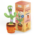 NiceBorn Dancing Cactus Plush Toys Shake Funny Early Education Toy 120 English Songs Cute Plush Toy playing with babies. 