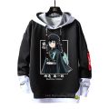 Kimetsu No Yaiba Sweatshirts Anime Two Piece Hoodies Nezuko Ribbons Letter Print Hoodie Demon Slayer Patchwork Sweatshirt. 