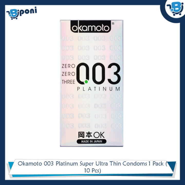 Okamoto 003 Platinum Super Ultra Thin Condoms 1 Pack ( 10 Pcs)