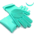 Silicone Hand Gloves for Dish Washing Kitchen Cleaning Gloves, Pet Grooming, Great for Washing Dish, Car, Bathroom.