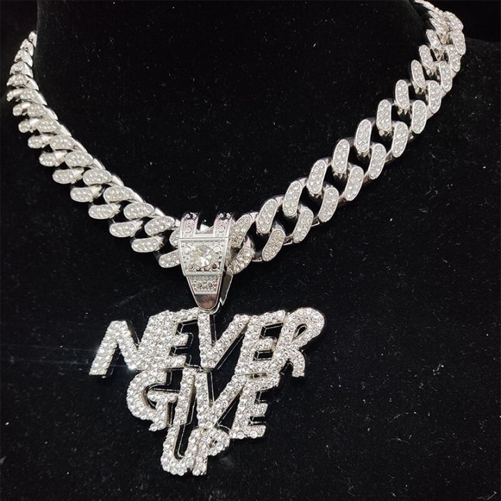 Men%20Women%20Hip%20Hop%20NEVER%20GIVE%20UP%20Pendant%20Necklace%2013mm%20Crystal%20Cuban%20Chain%20HipHop%20Iced%20Out%20Bling%20Necklaces%20Fashion%20Charm%20Jewelry%20-%20Image%204