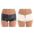iEFiEL Fashion Womens Nightclub Dance Shorts Shiny Faux Patent PU Leather Short Slim Hot Dance Clubwear Mini Shorts. 
