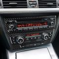 Car CD Control Console Panel Sticker Carbon Fiber Decal Trim Cover for - 3 Series E90 E92 E93 2005-2012 Accessories.