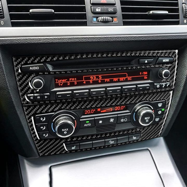Car%20CD%20Control%20Console%20Panel%20Sticker%20Carbon%20Fiber%20Decal%20Trim%20Cover%20for%20-%203%20Series%20E90%20E92%20E93%202005-2012%20Accessories%20-%20Image%202