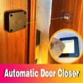 1pc Black Punch Free Automatic Sensor Door Closer Automatic Shutdown Device Non Punching Telescopic Sliding Door Device.