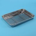2X 9 Inch Toaster Oven Tray and Rack Set, Small Stainless Steel Baking Pan with Cooling Rack,Dishwasher Safe Sheet. 
