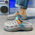 Men's Hole Shoes 2024 Summer Trendy Slippers Casual Non Slip Outdoor Sandals Deodorant and Breathable Wear-Resistant Beach Shoes. 