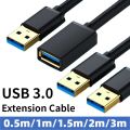 Data Transfer Extension Cable / USB To USB Cable Extender Data Cord / USB 3.0 2.0 Fast Transfer Cable / Durable Bold Extension Line For Smart TV VGA Interface Device. 