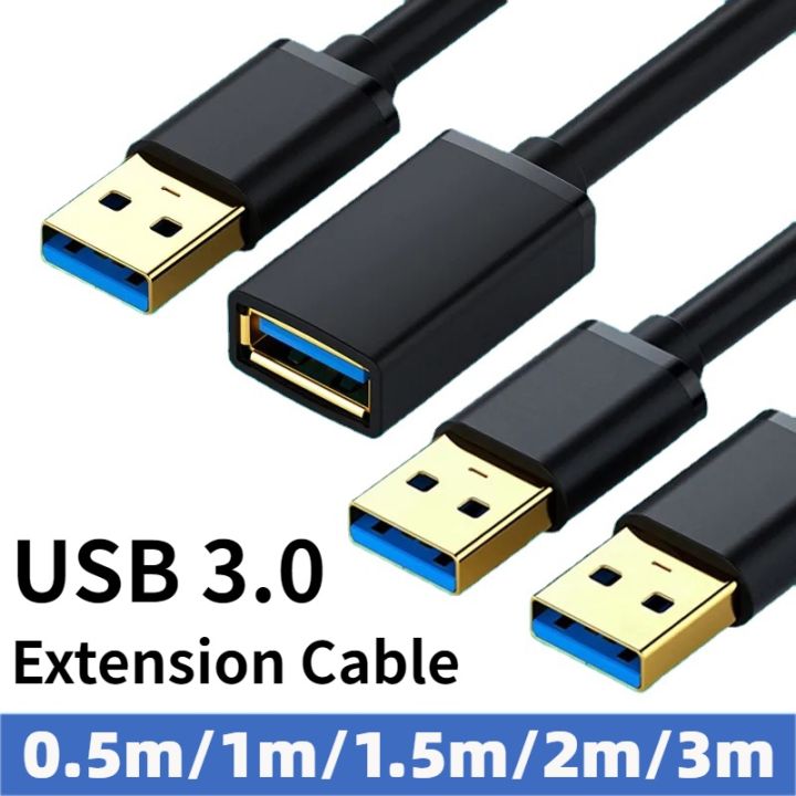 Data Transfer Extension Cable / USB To USB Cable Extender Data Cord / USB 3.0 2.0 Fast Transfer Cable / Durable Bold Extension Line For Smart TV VGA Interface Device