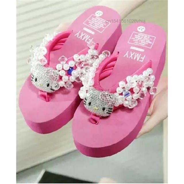 Sanrio%20Hello%20Kitty%20Soft%20Flip%20Flop%20Sandals%20Y2k%20Beach%20Slides%20Shoes%20Women%20Kawaii%20Casual%20Wedge%20High%20Heels%20Platform%20Slippers%20Ladies%20House%20Foocus%20-%20Image%204