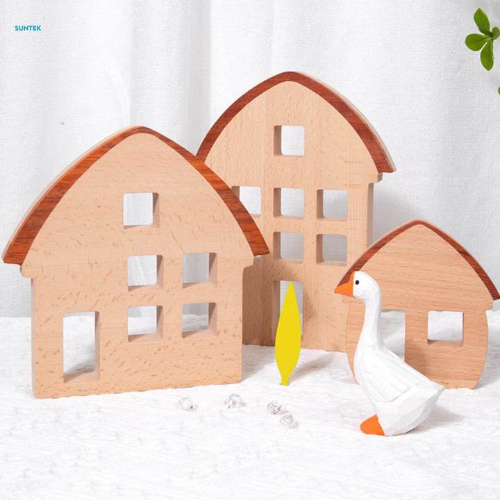 3%20Pieces%20Wood%20House%20Centerpiece%20House%20Decor%20Building%20Blocks%20Set,%20Montessori%20Stacking%20Toy%20Ornament,%20Wooden%20Sign%20Block%20for%20Ages%204%20to%208%20Preschool%20-%20Image%202