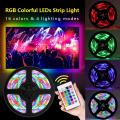 16 Color RGB 5050 LED Fiexble Strip Light 16 Feet With Remote Control - Rgb Led Strip Light - Strip Light - rgb light. 