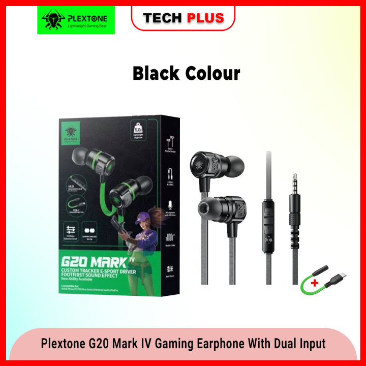 Plextone G20 Mark IV Gaming Earphone with Oracle pattern in-Ear Wired Headphones with built-in Microphone