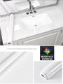 4x6.6 ft. - Wallpaper Glossy White Peel and Stick Self-Adhesive Contact Paper Waterproof Home Decoration Backsplash (200*120cm).