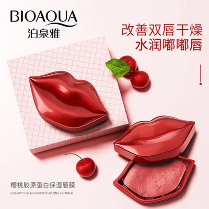 Bioaqua%20Cherry%20Collagen%20Lip%20Msk%20moisturizing%20hydrating%20moist%20improve%20regular%20water%20tender%20lip%20film%20lip%20msks%20to%20winter%2020Pcs%20-%20Image%202