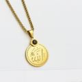 Stainless Steel Allah Barkat Locket Golden Chain and Women Durable Long Lasting. 