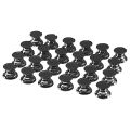 24 Piece DIY Resin Drawer Handle Accessories DIY Resin Handle Alloy Base in Bulk (Black).