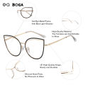 OQ BOGA 5 Colors Unisex Anti Blue Light Radiation Computer Glasses Women Men Eye Protection Fashion Big Cat Eye Frame Eyewear.