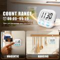 Digital Kitchen Timer with Alarm Kitchen Accessories – Large Display, Loud Beep, Magnetic Back, Stand & Hook – Countdown Timer for Cooking, Study, and Workou.