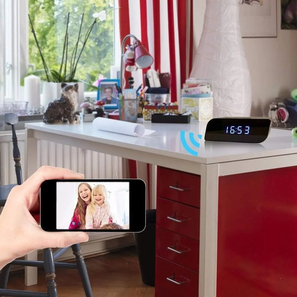 Hd Wifi Table Hidden/Spy Clock Camera description image 3