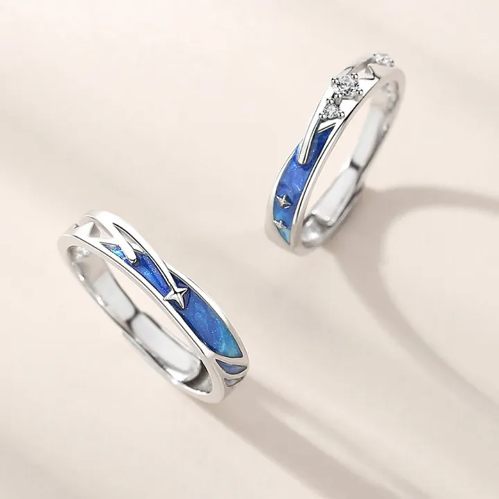 Creative%20Personality%20Meteor%20Shower%20Adjustable%20Couple%20Rings%20Girl%20Boy%20Friend%20Jewelry%20Gift%20-%20Image%204