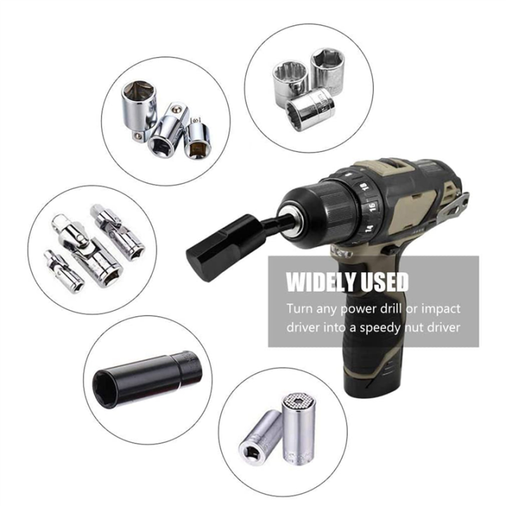 6PC%20Wobble%20Socket%20Adapters%20Universal%20Joint%20Swivel%20Socket%20Set,%201/4%20Inch%20Hex%20to%201/4%203/8%201/2%20Square%20Socket%20Drives%20-%20Image%204