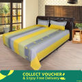 Cotton Fabric Printed 7 Feet by 8 Feet Double King Size Bedsheet Set with Two Pillow Covers Bed Sheet.