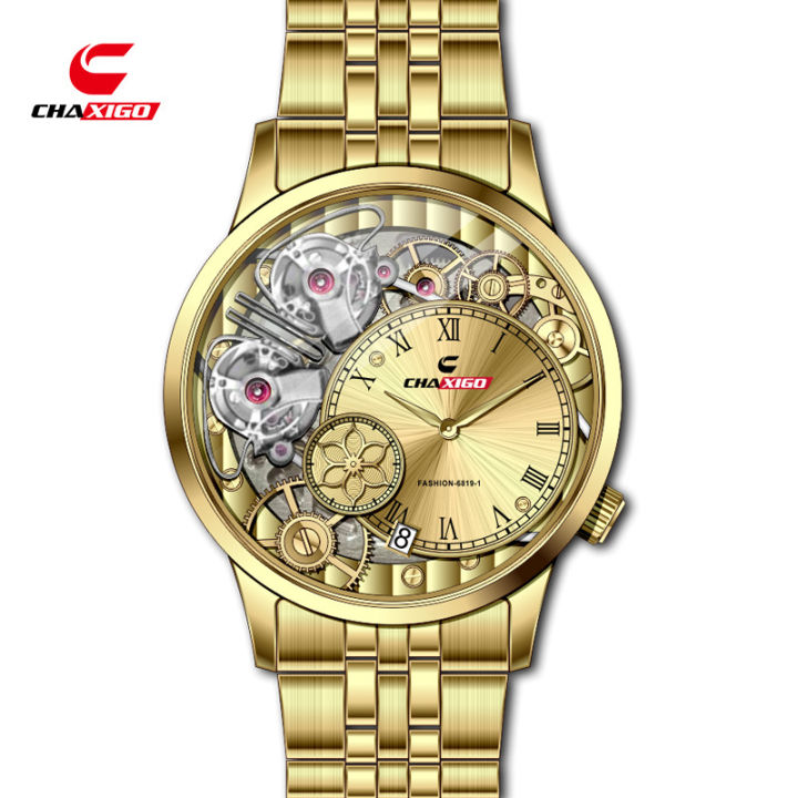 CHAXIGO%20New%20Fashion%20Luminous%20Versatile%20Alloy%20Steel%20Band%20Quartz%20Watch%20Trendy%20Versatile%20Business%20Men's%20Watch%20-%20Image%202