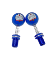 2 pcs Emoji Screw Looking Glass For  Motorcycle (Doremon smile)- blue. 