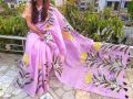 Hand Print New Excellent,Fashionable, Stylish and Comfortable, Half Silk Sharee For Women bY Bdzon হ্যান্ড প্রিন্ট শাড়ি. 